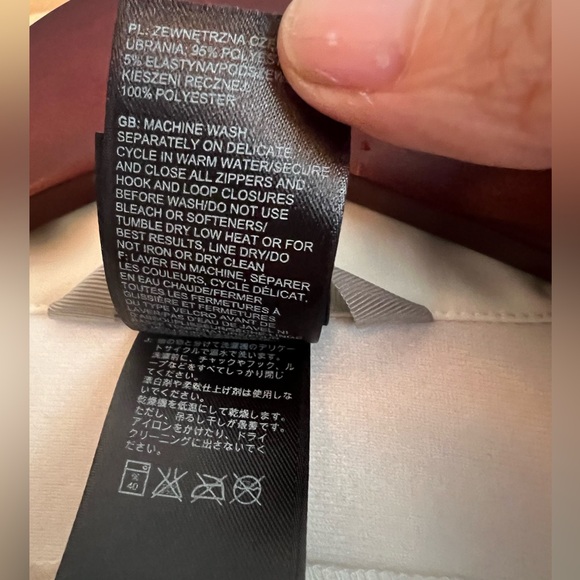 ❄️The North Face Soft Shell White Moto Style Jacket Size Small Fleece Lined - Picture 7 of 13